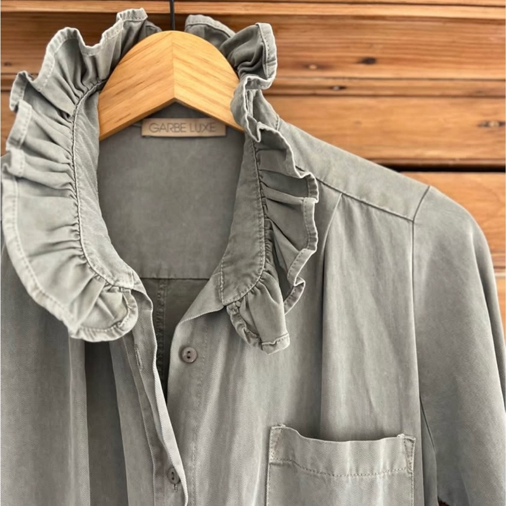 Women's olive Ruffle Jumpsuit